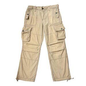 90s Vintage Polo Jeans Co Cargo Pants Baggy Utility Ralph Lauren Pockets Straps.